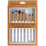 Wholesale - 7pc WHITE EYE MAKEUP BRUSH SET C/P 24, UPC: 769898075162